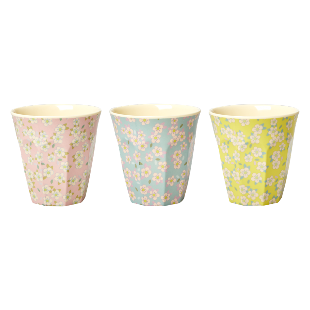 Pink Small Flower Melamine Cup Rice DK